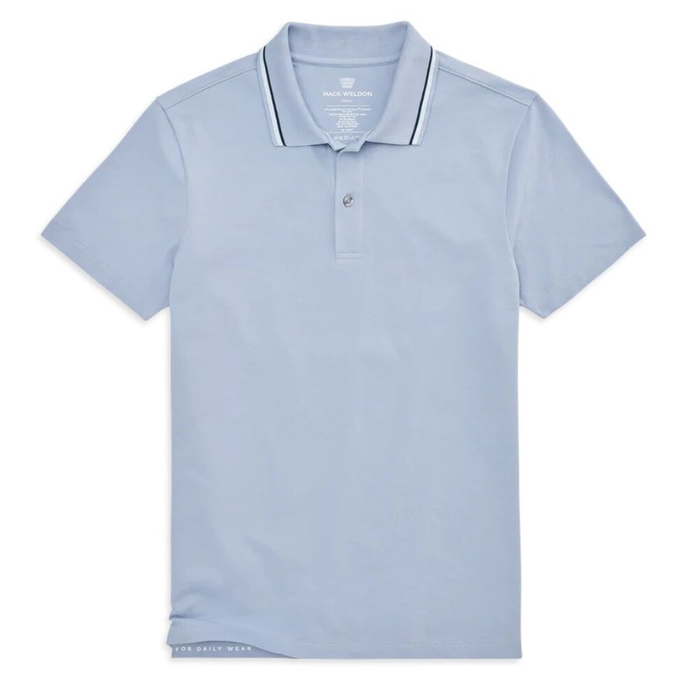 Mack Weldon Silver Pique Men's Polo Sz XXL Golf Work Casual Beach, Vacation